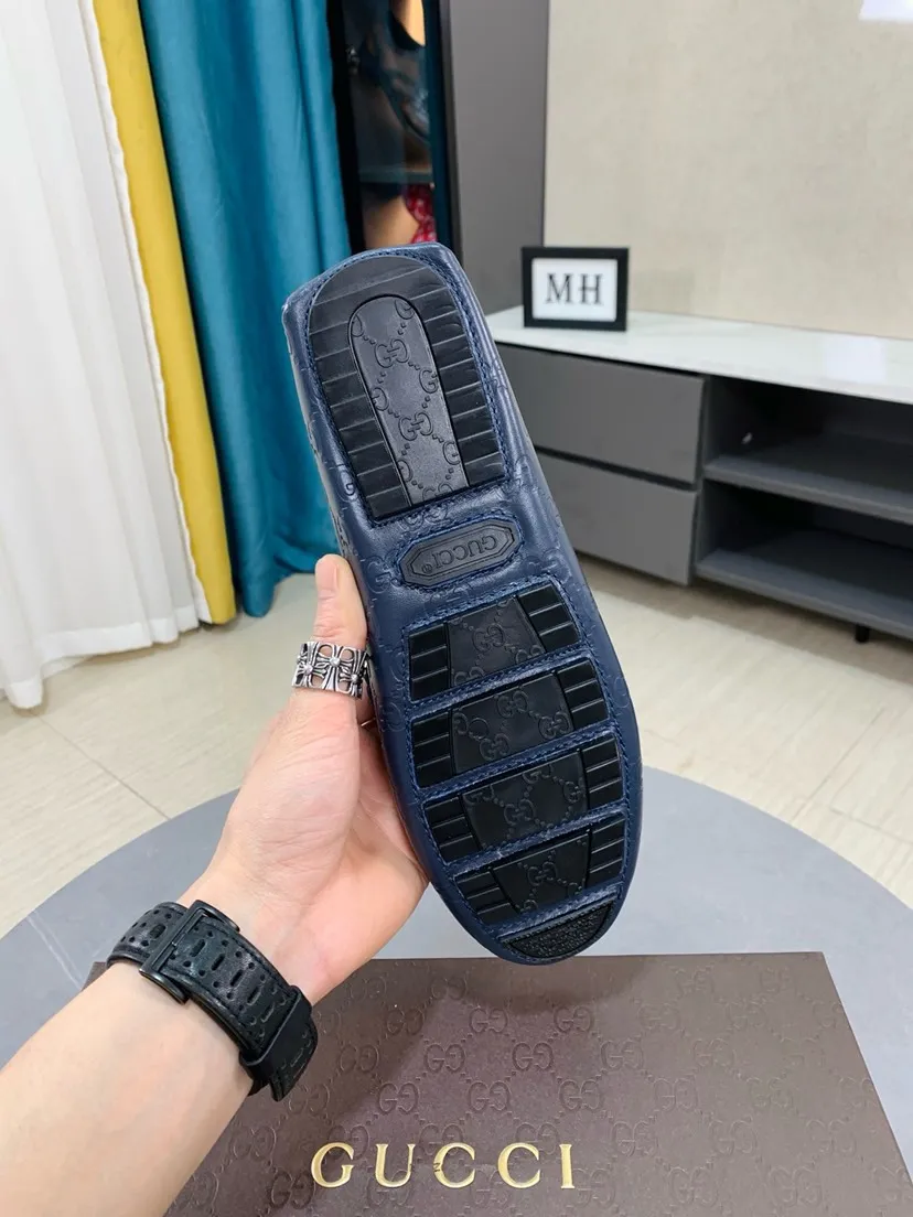 Men's men's shoes 💰458🌹🌹 Comes with packaging [GUCCI Gucci] original men's casual beanie shoes, original Italian imported special material cowhide embossing➕real first-layer sheepskin lining; equipped with precision stitching to highlight low-key luxury. The comfortable sole design maximizes the comfort and anti-slip properties of the shoe. The shoe shape is dignified and the low-key charm is not concealed! Natural and free new urbanism, code number: 38-44
